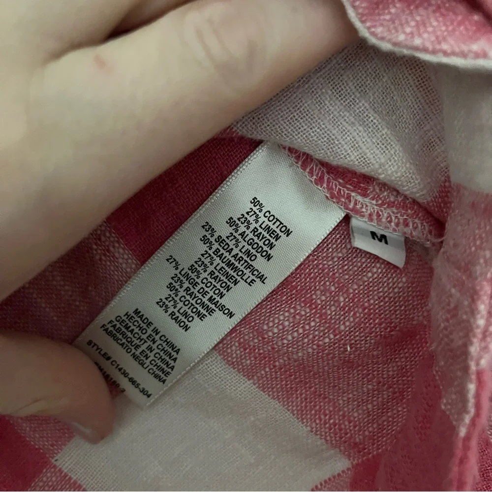 Cloth & Stone Pink Gingham Top - Picture 12 of 12